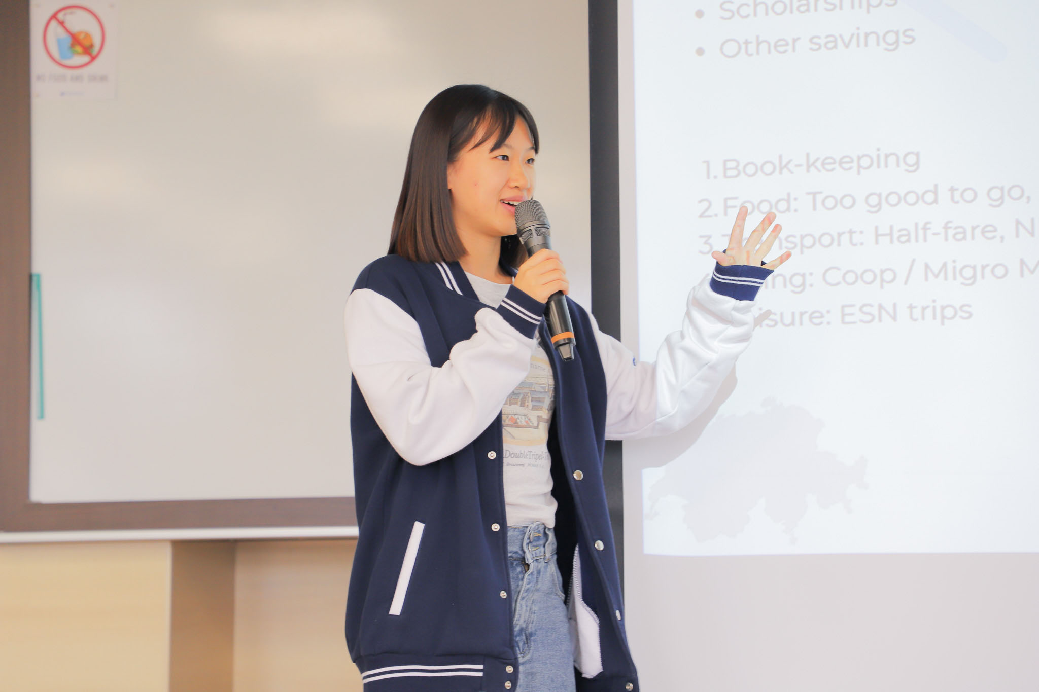 Speaker Diana shares her learning and life experiences from her exchange program in Switzerland. (Photo credit: ICI)