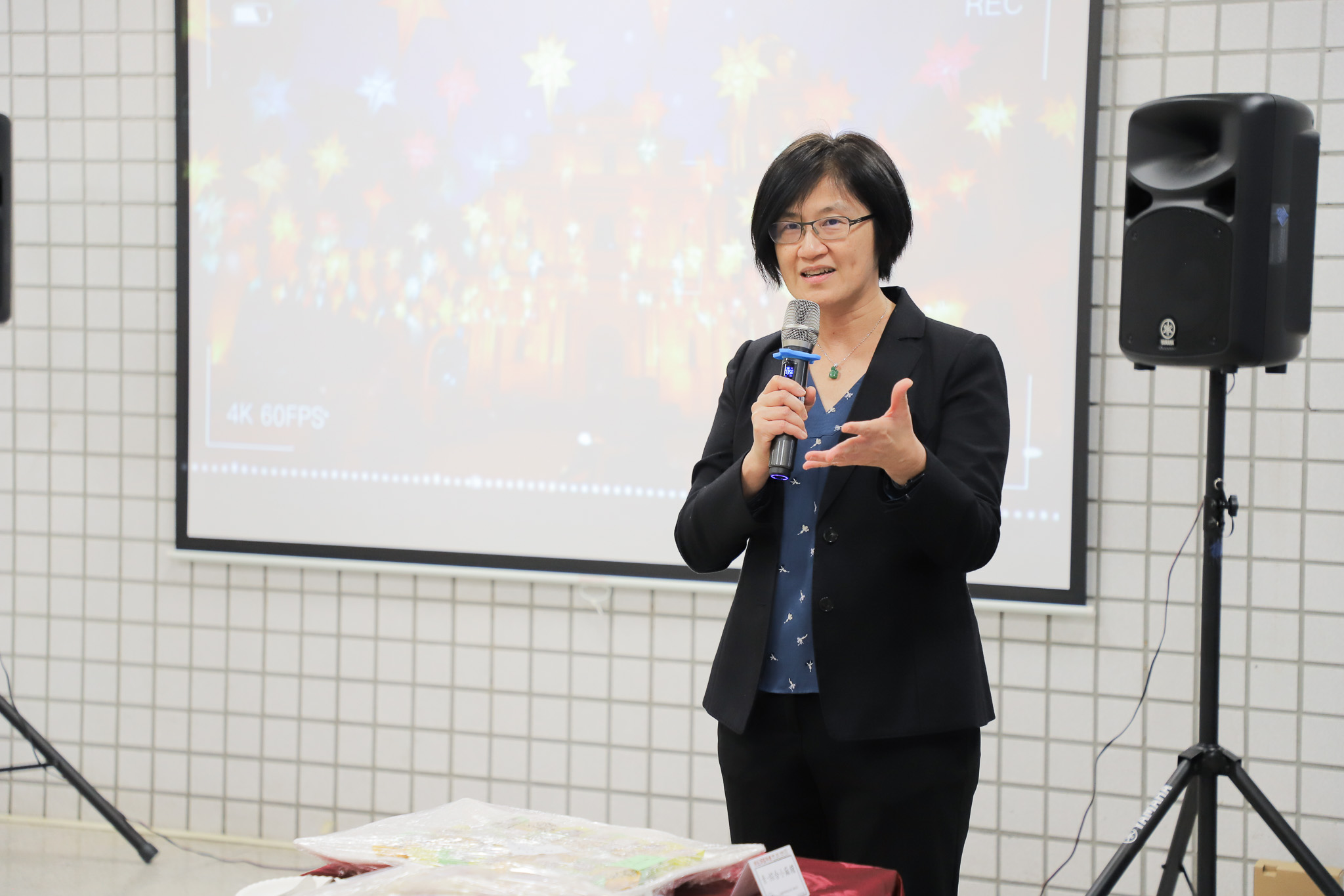 Dean Wen-Ling, Tu of the International College of Innovation delivering the opening remarks. (Photo credit: International College of Innovation)