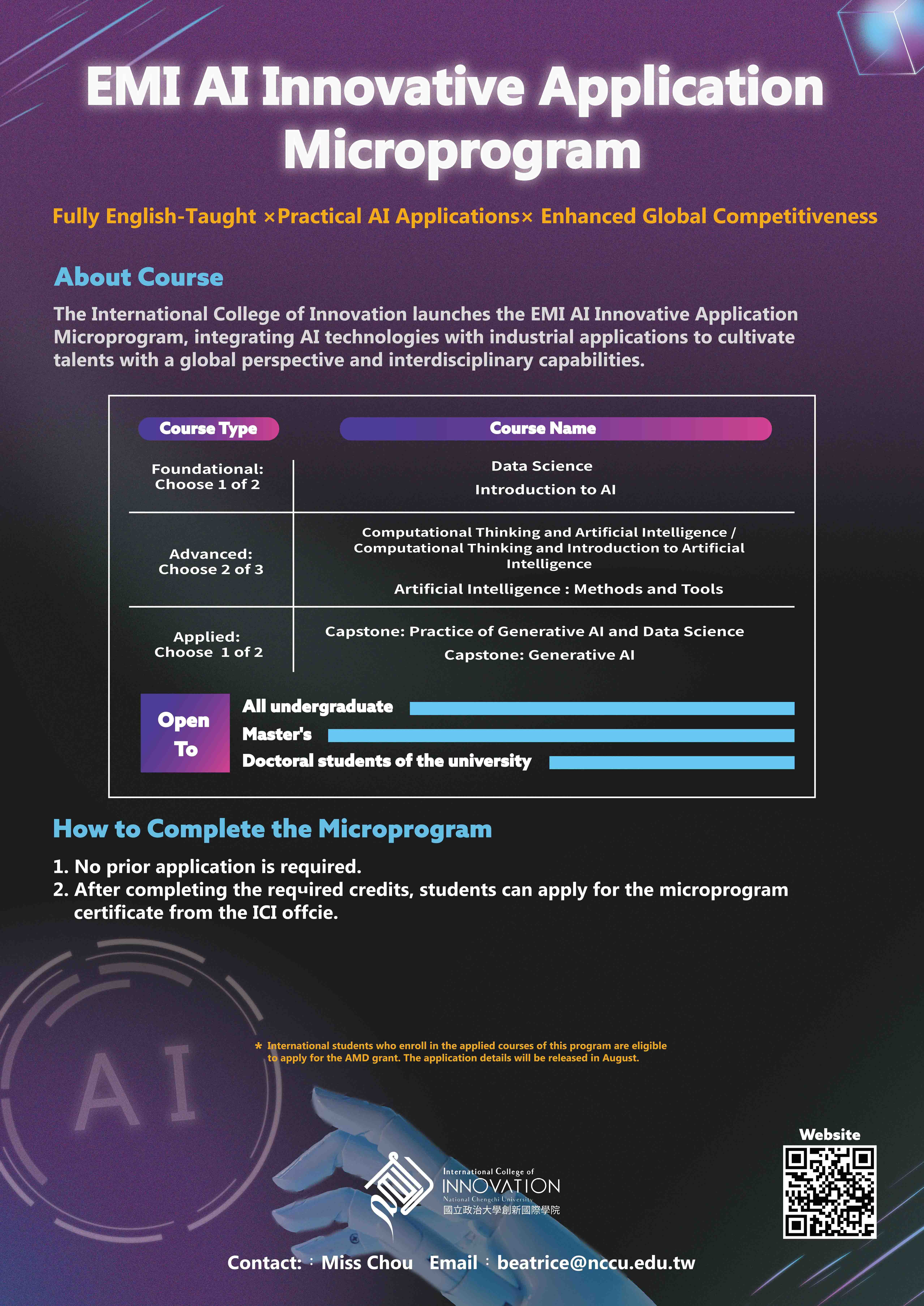 EMI AI Innovative Application Microprogram
