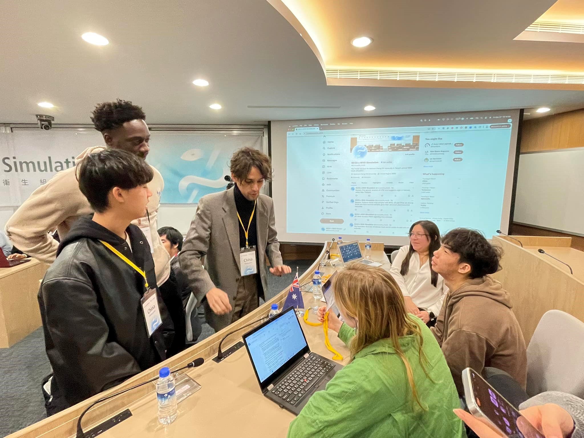 Delegates engaging in discussions and negotiations (Photo courtesy of the College of Innovation).