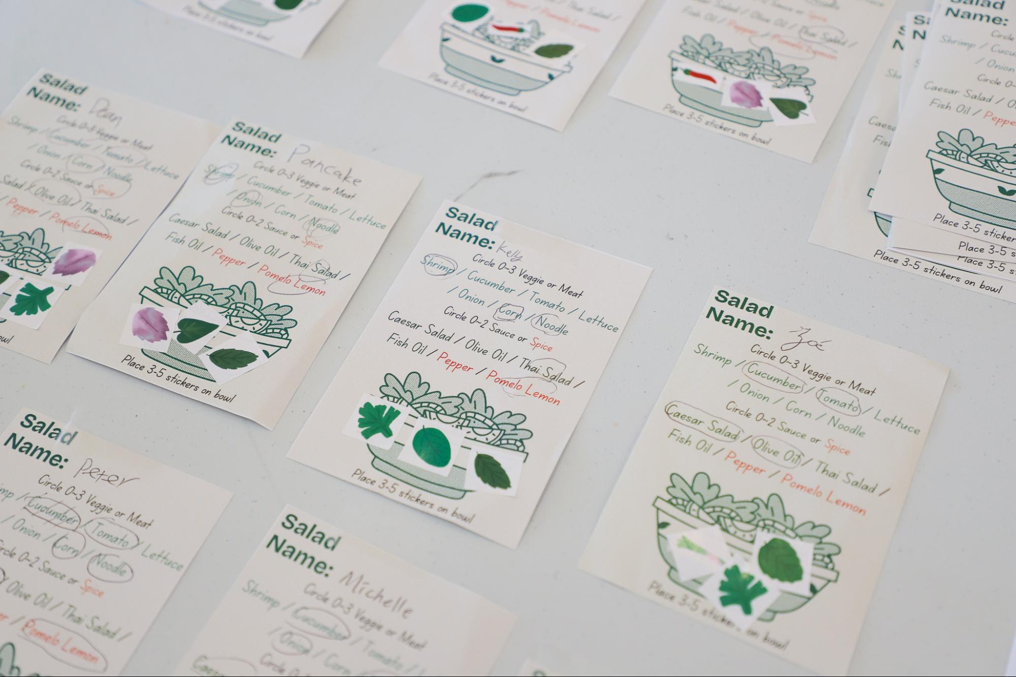 Society Is a Salad, featuring customized salad orders that explore themes of diversity and social inclusion. (Photo by ICI)
