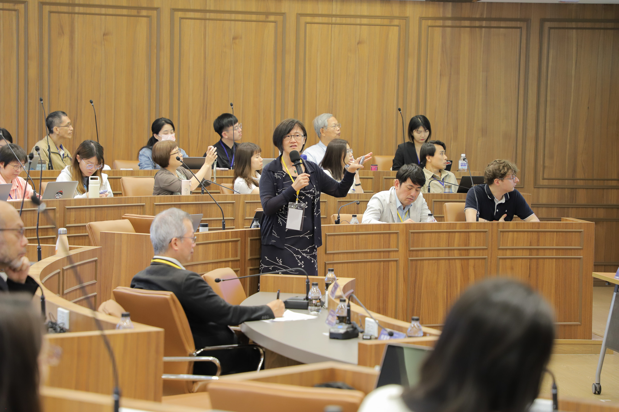 Dean Tu delivers a keynote address at ICI's 2026 Forum on the Internationalization of Higher Education, sharing her perspectives on the future of higher education internationalization in Taiwan. (Phot